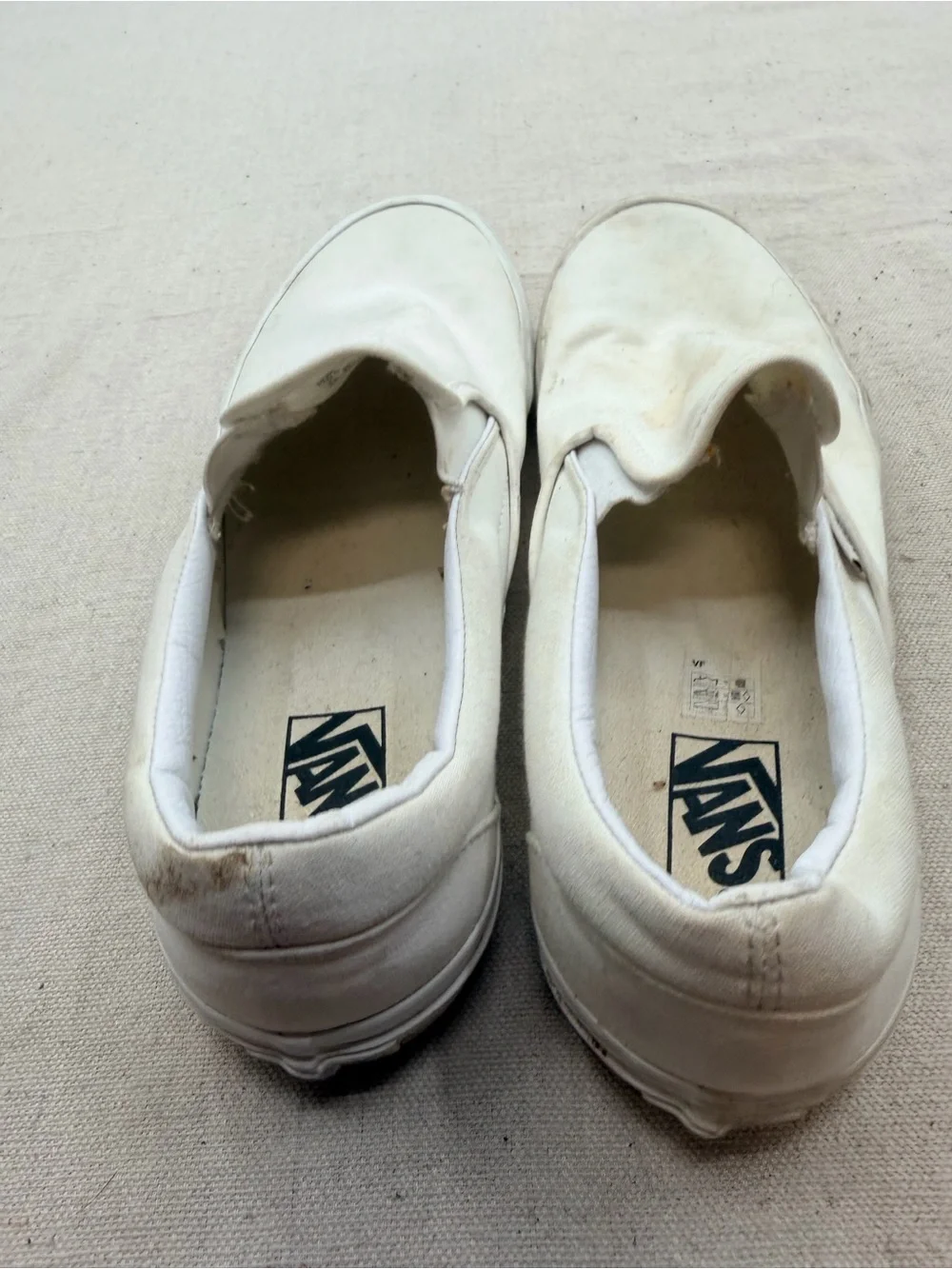 Vans  White Slip-On Sneakers